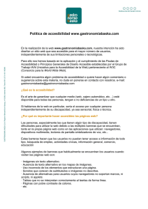 Política de accesibilidad www.gastronomiabaska.com