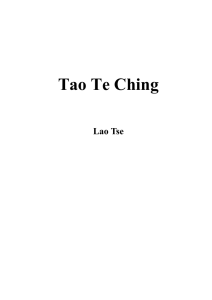 Tao Te King - Gran Hermandad Blanca