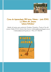 Curso de Agroecología (88 horas, febrero – junio 2014).