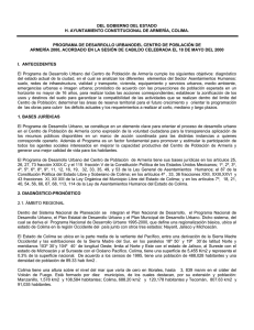 Programa de Desarrollo Urbano - Gobierno del Estado de Colima