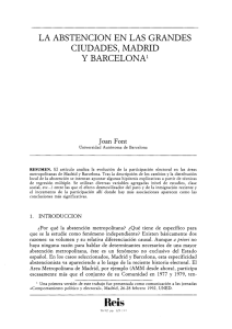 La abstención en las grandes ciudades, Madrid y Barcelona. Font