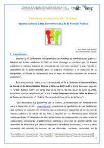 Apuntes sobre la Carta Iberoamericana de la Función Pública