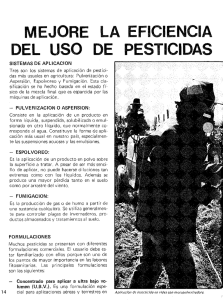 mejore del uso la eficiencia de pesticidas