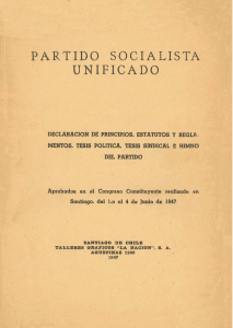 partido socialista unificado - Biblioteca del Congreso Nacional de