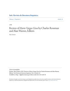 Review of Mario Vargas Llosa by Charles Rossman and Alan