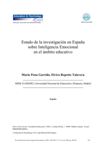 Estado de la investigación en España sobre Inteligencia Emocional