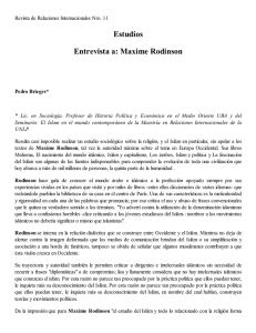 Estudios Entrevista a: Maxime Rodinson