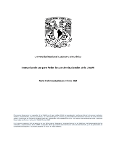 Universidad Nacional Autónoma de México Instructivo de uso para