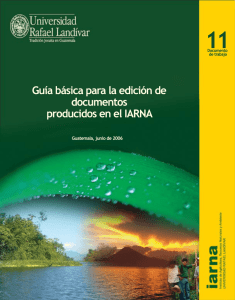 Guía básica para edición de documentos IARNA