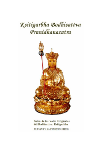 Sutra de los Votos Originales del Bodhisattva Ksitigarbha