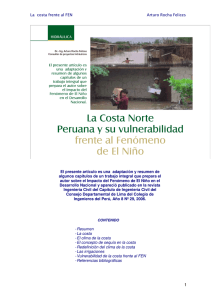 La costa norte peruana y su vulnerabilidad frente al FEN