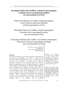 Psicología Política del Conflicto: relaciones intergrupales