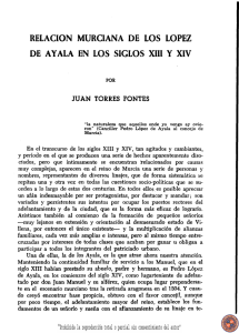Relación murciana de los López de Ayala en los siglos XIII y XIV
