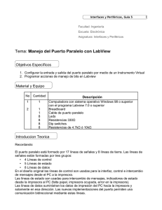 Tema: Manejo del Puerto Paralelo con LabView