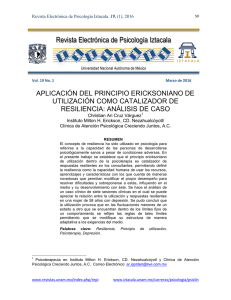 APLICACIÓN DEL PRINCIPIO ERICKSONIANO DE UTILIZACIÓN