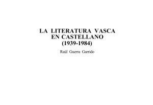 La literatura vasca en castellano: (1939