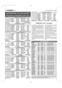 HIPODROMO DE SAN ISIDRO Programa completo para hoy