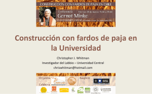 Chris Whitman: Construcción con fardos de paja en la Universidad