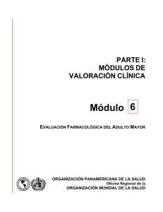 Módulo 6. Evaluación farmacológica del adulto mayor