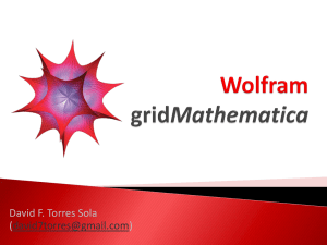 Wolfram grid Mathematica - Departamento de Informática y Sistemas