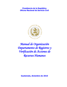 Manual de Organización Departamento de Registros y Verificación