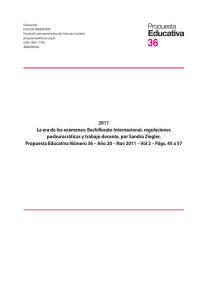 2011 La era de los exámenes: Bachillerato Internacional