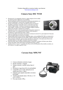 Cámara Sony DSC W320 Carcasa Sony MPK WF