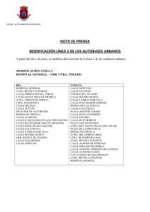 nota de prensa modificación línea 3 de los autobuses