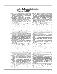 Índice de Educación Química Volumen 15, 2004