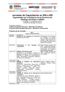 Programa de Capacitación SIG-IDE Santiago del Estero