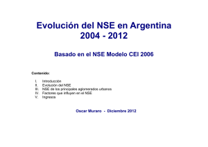 Evolución del NSE en Argentina 2004 - 2012