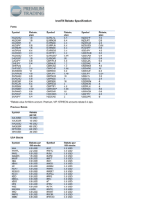 IronFX Rebate Specification