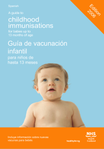 Guía de vacunación infantil childhood immunisations