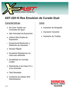 AST-220 Hi Res Emulsion de Curado Dual