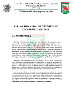 1.- plan municipal de desarrollo zacatepec 2009