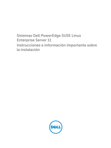 Sistemas Dell PowerEdge SUSE Linux Enterprise Server 11
