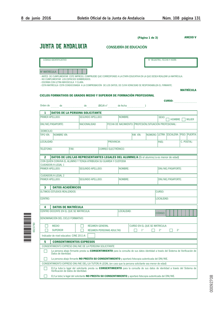 Modelo 600 Junta De Andalucia