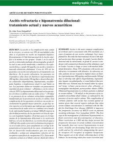 Ascitis refractaria e hiponatremia dilucional: tratamiento actual y