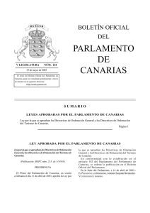 241/2003 - Parlamento de Canarias