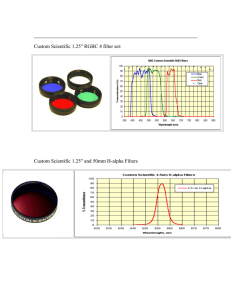Custom Scientific 1.25" RGBC 4 filter set: Custom Scientific 1.25