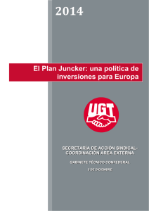 El Plan Junker: una política de inversiones para Europa