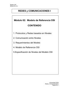 REDES y COMUNICACIONES I Módulo 02: Modelo de Referencia