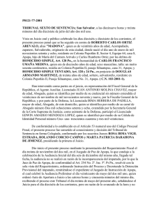 P0121-77-2001 TRIBUNAL SEXTO DE SENTENCIA