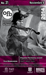 Noviembre 8 - Orquesta Filarmónica de Bogotá