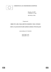 Propuesta de DIRECTIVA DEL PARLAMENT