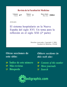 El sistema hospitalario en la Nueva España del siglo XVI. Un tema