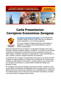 Carta Presentacion Cerrajeros Economicos Zaragoza