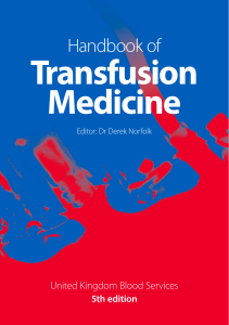5th Handbook of Transfusion Medicine 2013