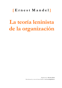 la teoría leninista de la organización