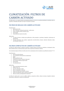 CLIMATIZACIÓN FILTROS CARBON ACTIVADO